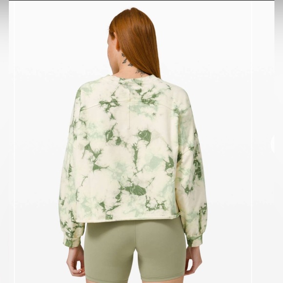 π Lululemon LA Oversized Boxy Crew - Camo Wash Willow Green/Army Green - M/L - Picture 4 of 12